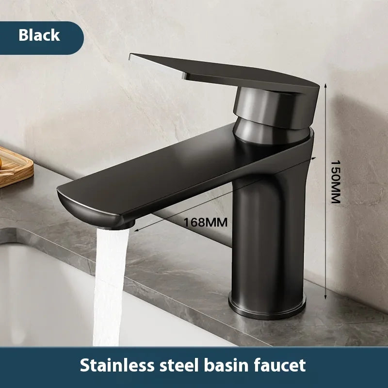 Home  Bathroom Wash Basin Faucet With Gray Stainless Steel Sink Water Hot And Cold Gun Home Kitchen Bidet Cabinet Mixer