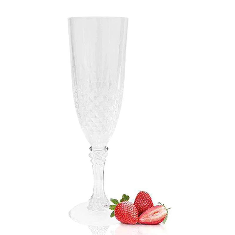 ●1Pcs Transparent Champagne Goblet High Legged Wine Glasses Cocktail Red Wine Brandy Glasses Drinkware Party Bar Wedding Gift