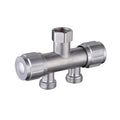 Stainless Steel Dual Head Water Outlet Dual Valve Faucet Washing Machine Faucet Splitter One In Two Out Dual Water Outlet Faucet