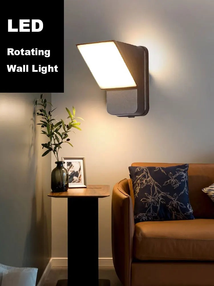 Led Bedroom Headboard Stairs Balcony Background Aisle Waterproof Rotatable Wall Light