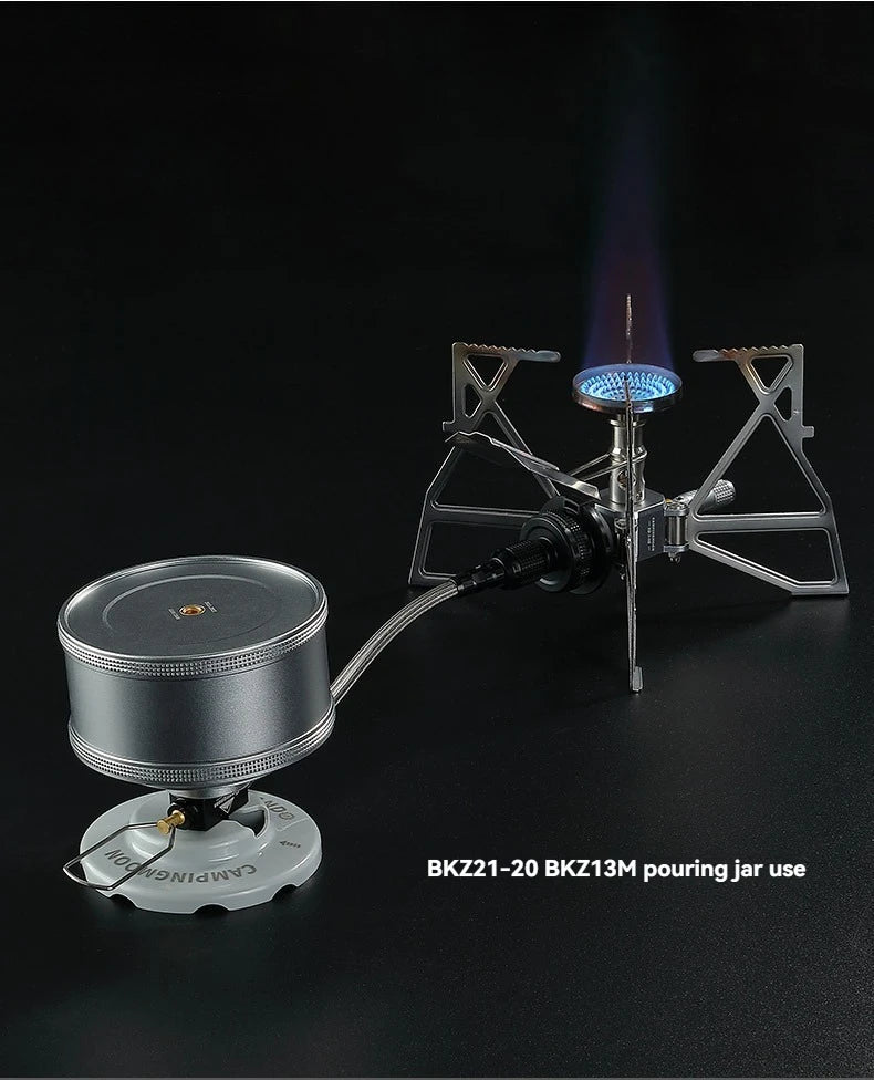 BKZ21-20 Outdoor Picnic Camping Inverted Canister Compatible Gas Stove Extension Tube with Valve