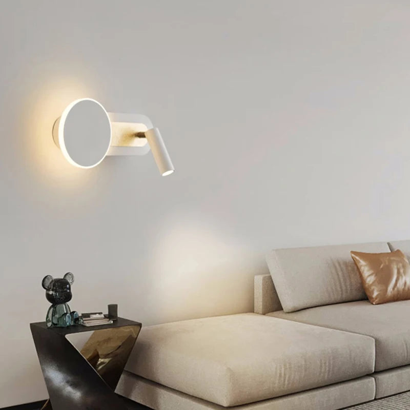 Modern LED Wall Light Living Room Bedroom Study Reading Wall Lamps Indoor With Switch Hotel Decorative Lighting Fixtures