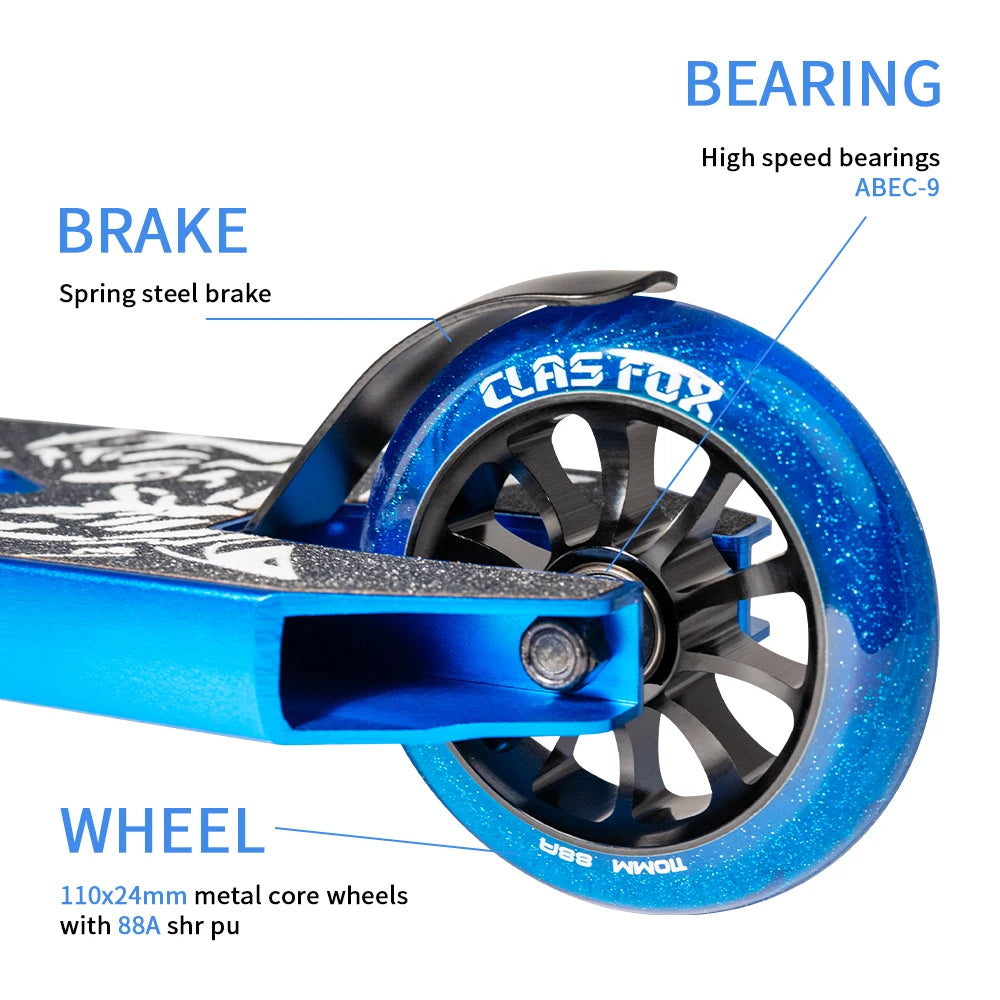 Hot Selling 110 Metal Core Wheel Stunt Scooter Pro Scooter Extreme Scooter Rainbow