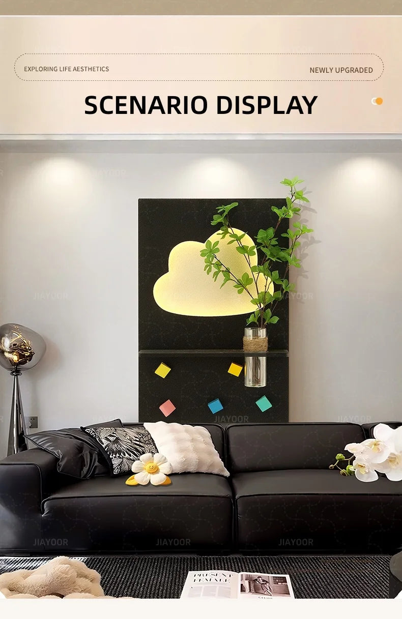 Modern LED Wall Light For Living Room Background Study Interior Home Decoration Art Lustre Vase Mural Lamp Black Sconces Fixture