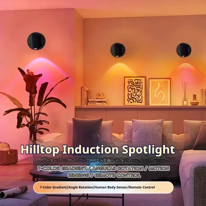 LED Light Magnetic Rechargeable Wall light Spotlight Wireless No Punch Reading Light With Touch Switch Dimmable Bedside Lamp
