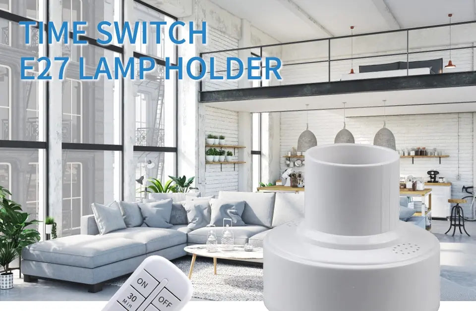 Wireless Remote Control E27 Light Socket Smart Switch LED Lamp Base House Timer Switch WiFi Light Bulb Holder Room Smart Device