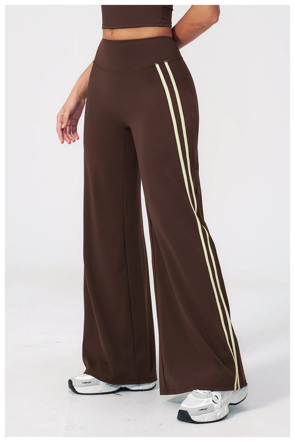 Yoga Pants High Waist Wide Leg Trousers Women Tummy Control Flared Pants Straight Workout Trousers Casual Fitness Bell-bottoms