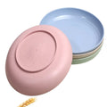 4pack Dinner Dishes Plates Wheat Straw Plate Lightweight Unbreakable Reusable Dishwasher & Microwave Safe for Kitchen Camping