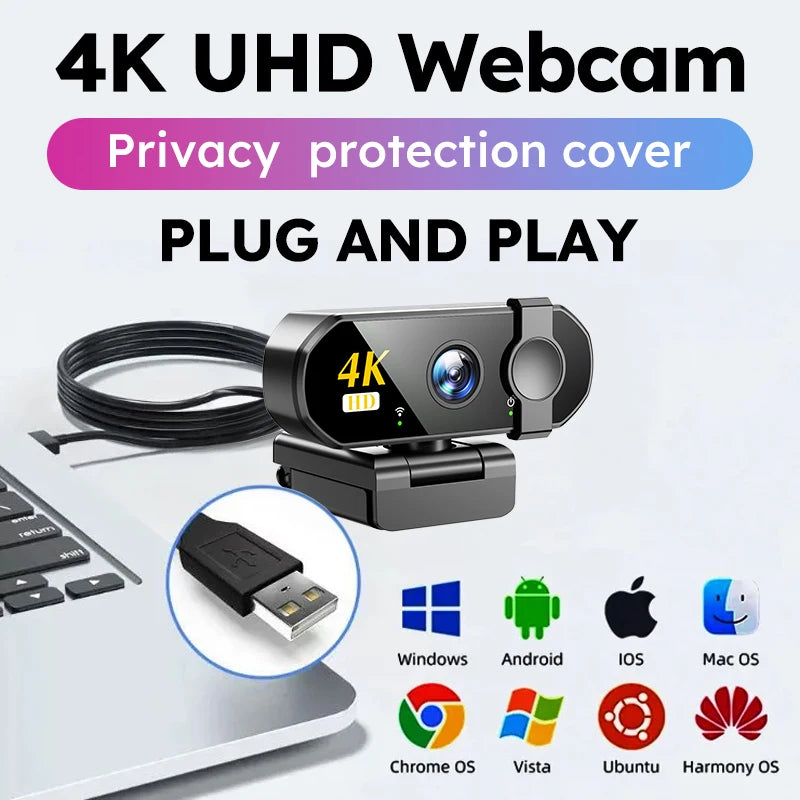 Full HD camera for computer camera, noise cancelling microphone, USB computer call camera for video calls/meetings/zoom/online c