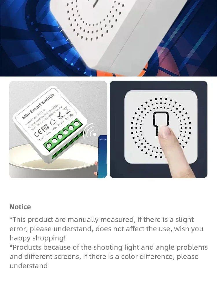 Smart WiFi/Zigbee 3.0 Switch 16A 20A Module Relay Breaker 2-way Control Work with Tuya Smart Life APP Alexa Home Assistant