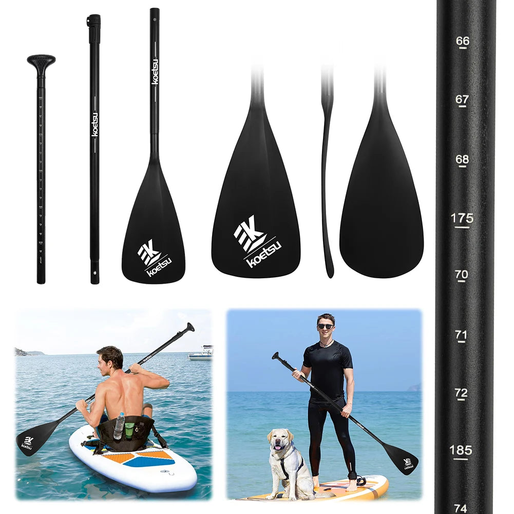 Aluminum Alloy Double-Headed Kayak Paddle Adjustable Length Stand Up Paddleboard Paddles SUP Surfpaddle for Canoe Kayaking Boat