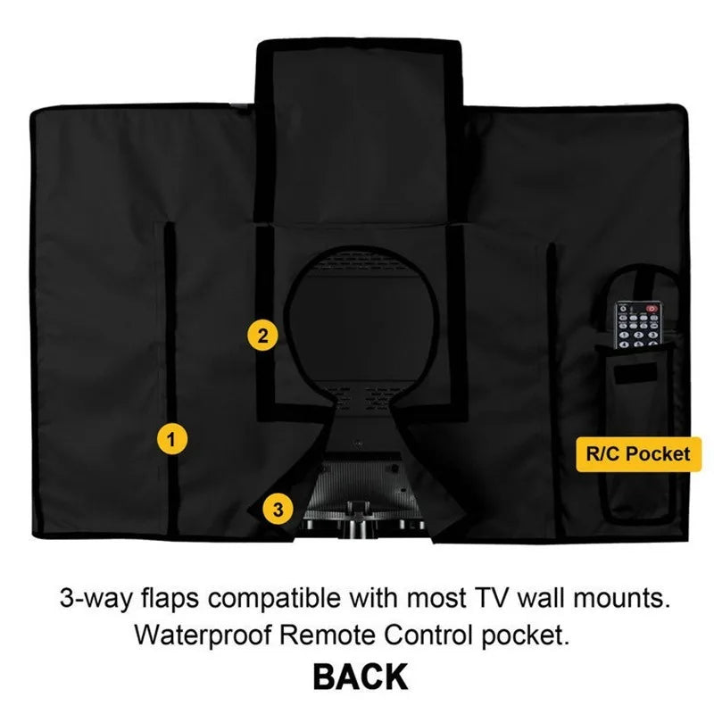 Garden Patio Outdoor TV Covers Protect TV Screen Weatherproof Dust-proof Oxford Fabric Dust Cover for Flat Screen Television