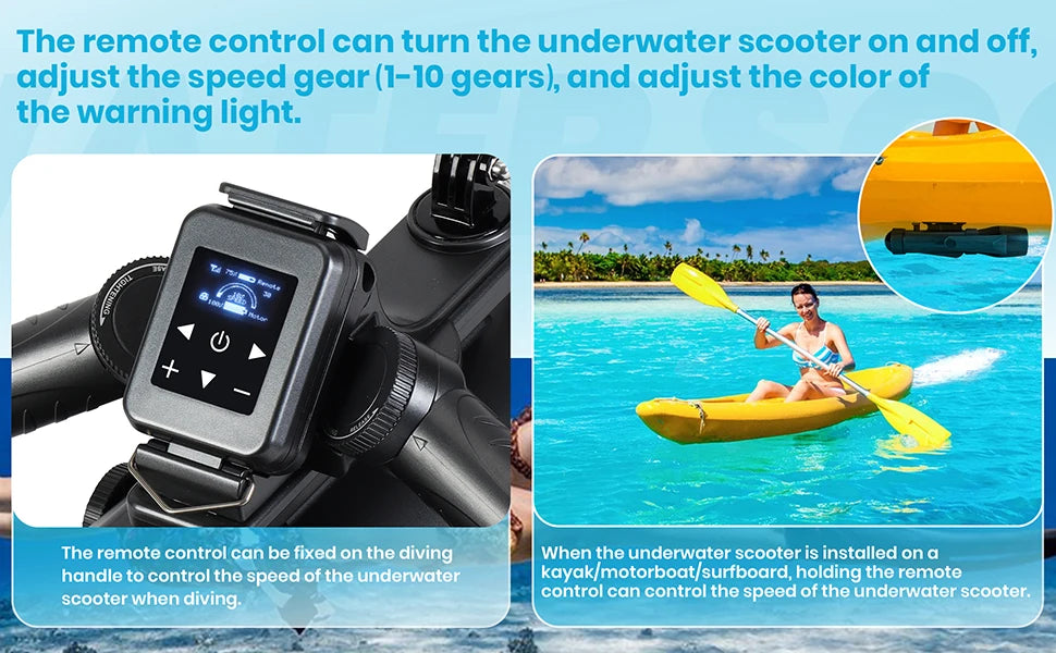 CAMOLECH Underwater Scooter 16000mAh Electric Fin Propeller SUP Motor Booster Water Scooter