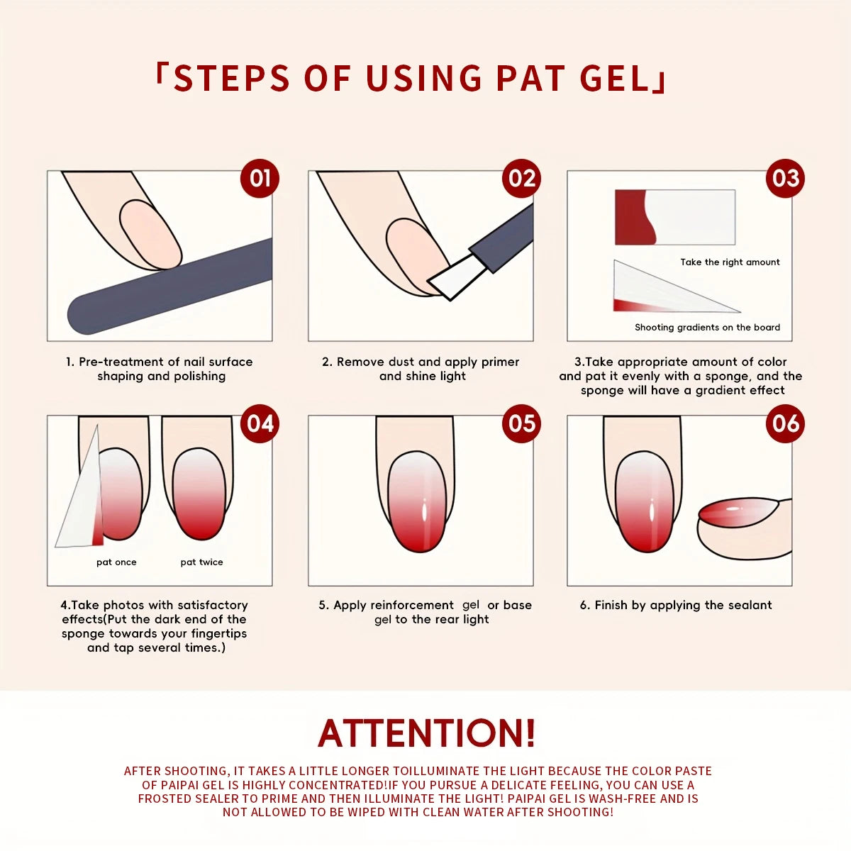 XEIJAYI 18 Colors Patting Gel Smudge Canned High Saturation Popular Semi-Solid Nail Polish Gel Women's Salon Manicure DIY
