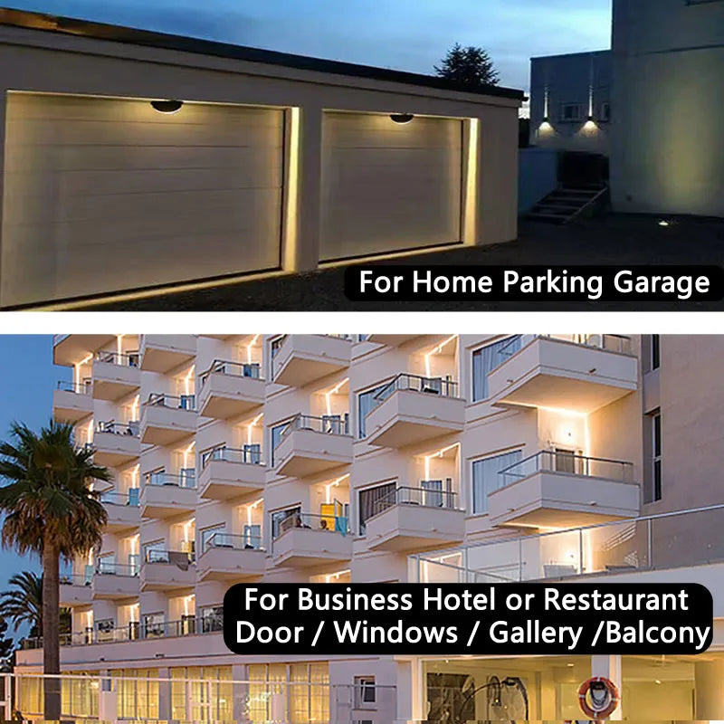 LED Wall Lamp Windows Sill Lights Warm Cold Red Green Blue Pink RGB Home Door frame Corridor Balcony Garage Hotel Lighting