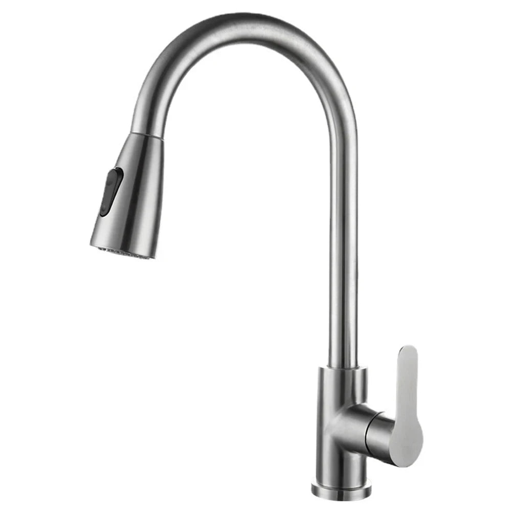 2025New Modern Stainless Steel 360° Rotating Telescopic Faucet Stainles Steel Is More Durable Kitchen Sink Bathroom Basin Faucet