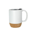 Modern Coffee Mug Leak-proof Coffee Mug 350ml Matte Black Coffee Mug with Grip Handle Cork Bottom Detachable Dustproof Lid