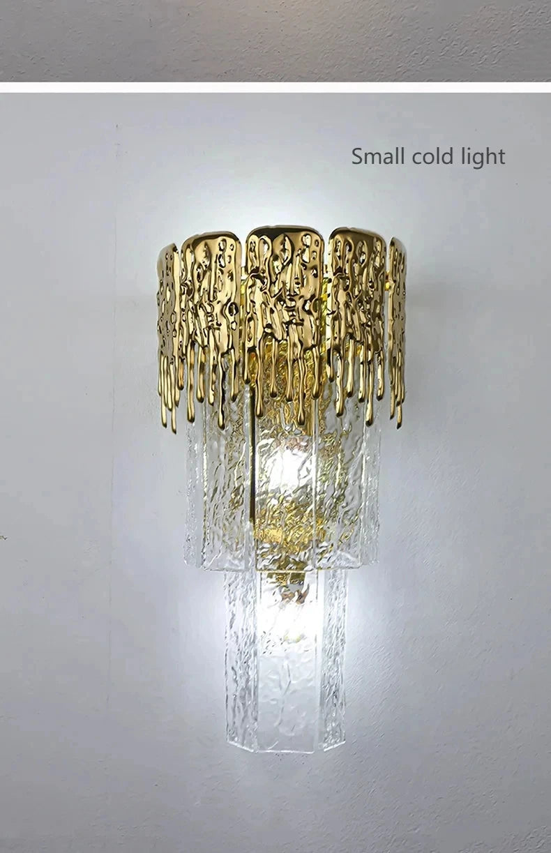 Light Luxury Led Wall Lamp Home Decoration Living Room Tv Background Wall Staircase Bedroom Italian Bedside Glass Wall Lamp