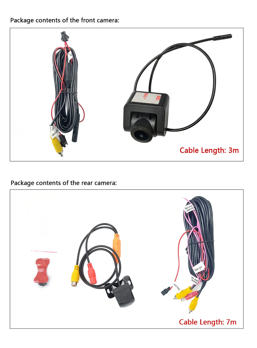 JOYING Newest AR Front Camera Or Rear Camera Reversing Backup View Camera Parking Assist Wide Dynamic Range Full 1080P Display