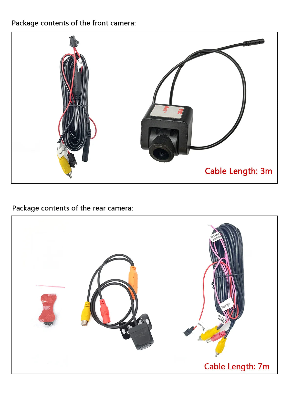 JOYING Newest AR Front Camera Or Rear Camera Reversing Backup View Camera Parking Assist Wide Dynamic Range Full 1080P Display