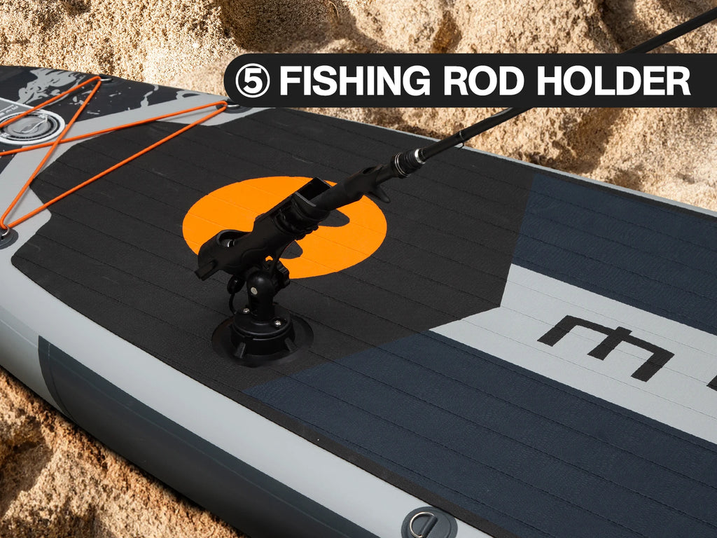 Myboat BASS HUNTER Grey SUB Waterproof Inflatable Paddle Board 11'6''x35''x6'' Aquatic Fishing With Accessories SUP сапборд