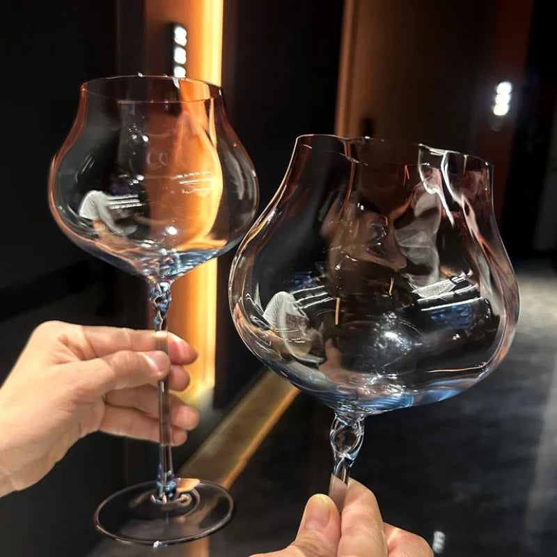 750ml Set of 2 pieces  Large Capacity Gradient Red Wine Glasses Burgundy Bordeaux Wine Glasses High-end Crystal Glass Barware ﻿