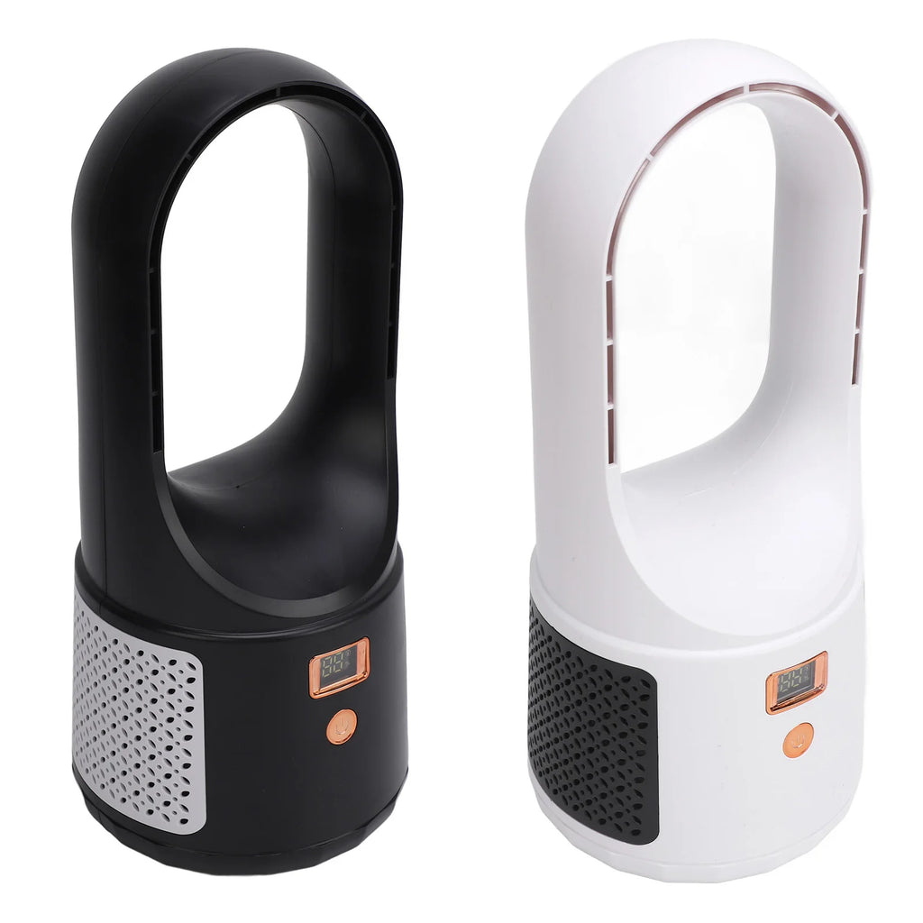 Desk Fan Powerful Airflow Energy Efficient 6 Speeds Wind Turbocharged Quiet Portable Bladeless Fan with Power Display for Home