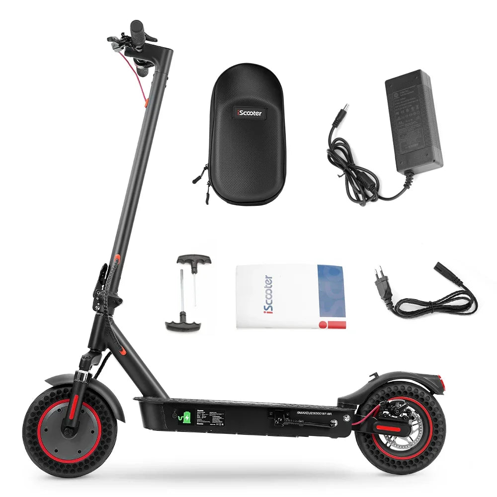ISCOOTER I9MAX Adult E-Scooter 500W Motor E-Scooter 36V10AH Battery E Scooter 10 Inch Solid Tires Electric Scooter