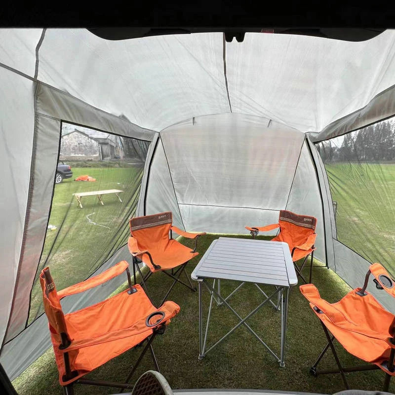 Outdoor SUV Car Camping tent Portable Waterproof Tent 3-4 people Dome Extension tent Sunshade Tunnel style tent,Large tent.
