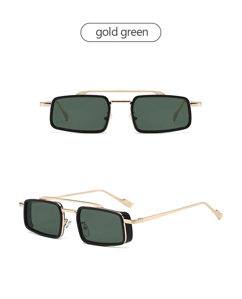 Trend Double-rail Sun Glasses - Fashionable, Business-style, Uv-resistant, Small Frame, For Driving Car Sunglasses8854X