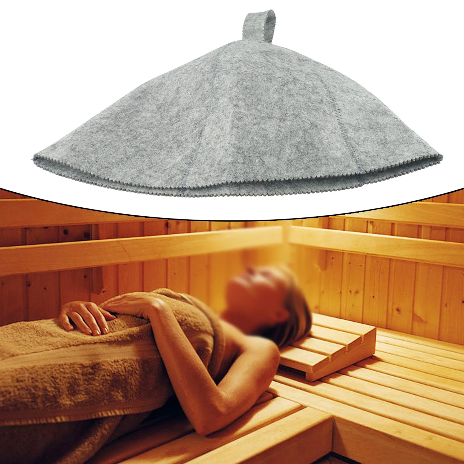 Thicken Wool Felt Sauna Hat Hair Protection Spa Sauna Accs For Bath Protection Felt Sauna Cap Absorbent Spa Cap