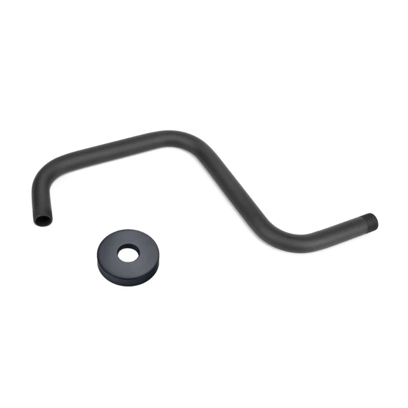 Shower Head Extension Arm, Gooseneck Risers with Flanges, High Rise Showerhead Extension Pipe for Bathroom Upgrades, 13in