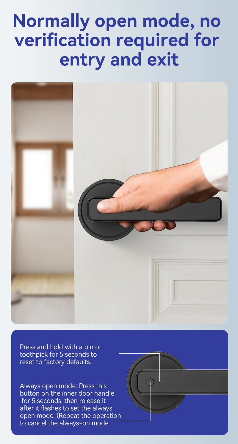 Tuya Bluetooth Smart Fingerprint Door Lock Electronic Lock With Password/Key/Card/APP Unlock Home Protection Smart Life Control