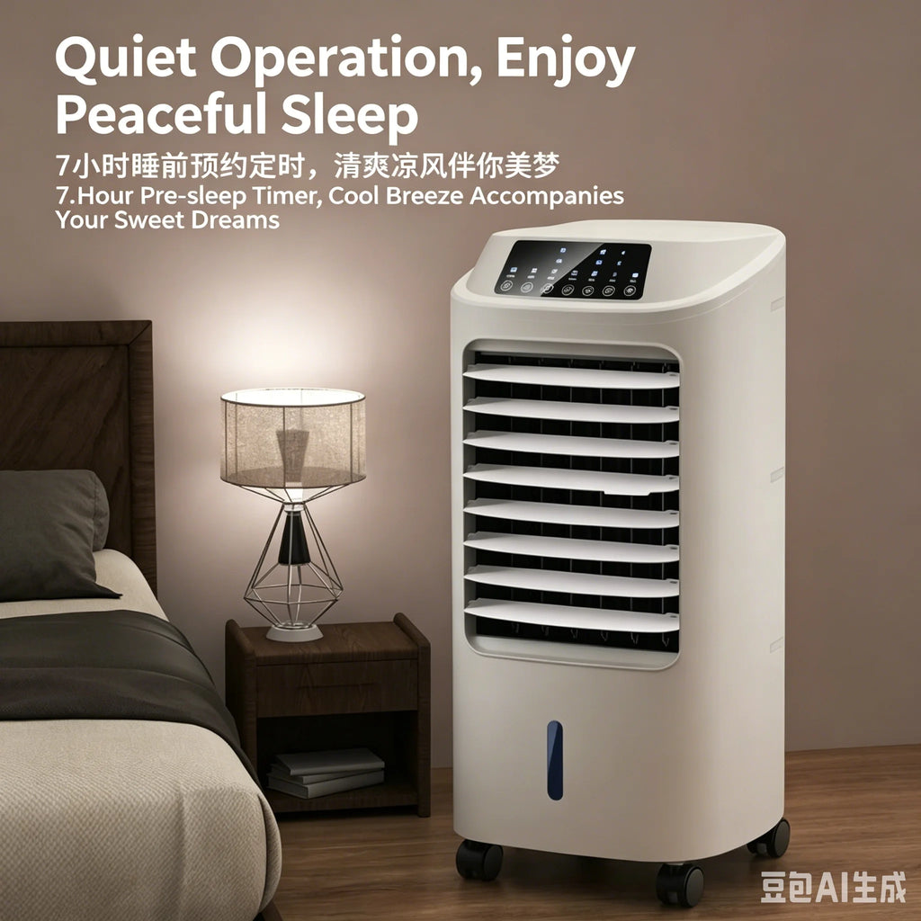 Household Single-Cool Water Cooling Air Cooler Portable Refrigeration Fan Movable Mini Air Conditioner Cold Wind Machine