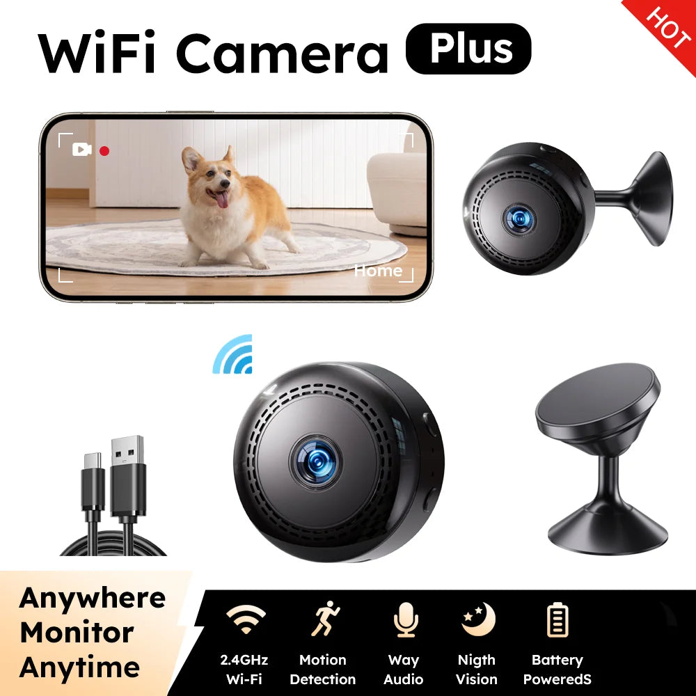 Wireless Security Camera with Night Vision & Motion Detection – Portable Surveillance for Home, Youngsters Watch, Easy to Instal
