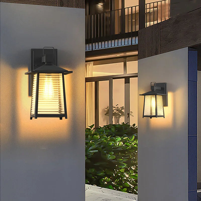 Outdoor Waterproof Garden Courtyard Lights, Outdoor Villa Corridors, Balconies, Doors, Exterior Walls, Wall Lights