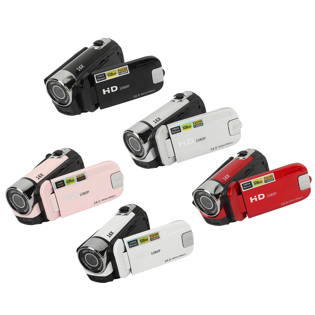 16MP Digital Camera HD Video Camcorder 2.4 Inch Rotatable Screen 16X Digital Zoom Video Camera Recorder USB Connection Port