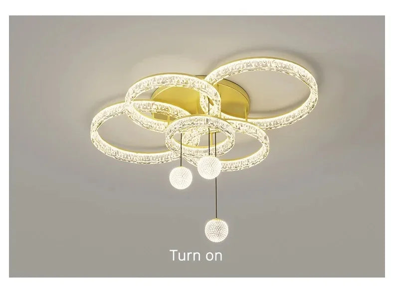 Home Decoration Chandelier Modern Light Luxury LED Ceiling Lamp For Living Room Bedroom Home Decor Indoor Lighting Light Fixture