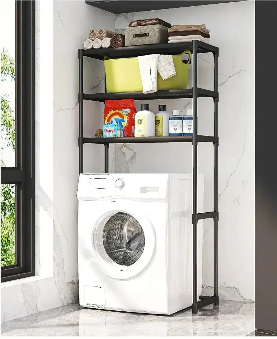 Washing Machine Shelf Multilayer Perforation-Free Shelf Space-saving Above The Toilet Toilet Storage Racks Floor Standing Holder