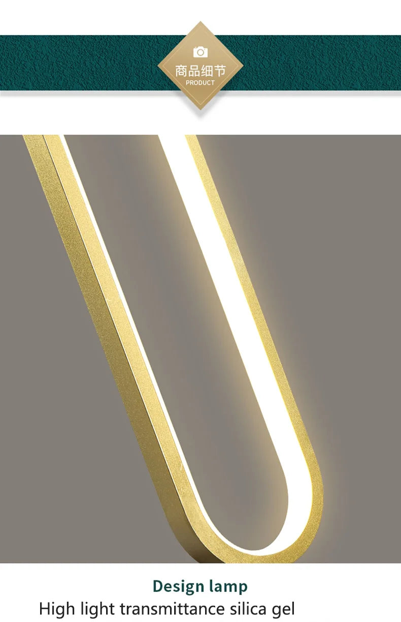 Modern Minimalist Pendant Light Nordic Living Room Kitchen Villa Loft Ceiling Hanging Light Indoor Staircase LED Long Chandelier