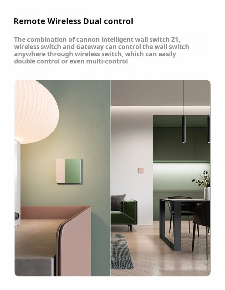 Aqara Smart Wall Switch Z1 More Control Zigbee 3.0 Compatible With Single Live/Neutral Wire Design Work With Mi Home HomeKit APP