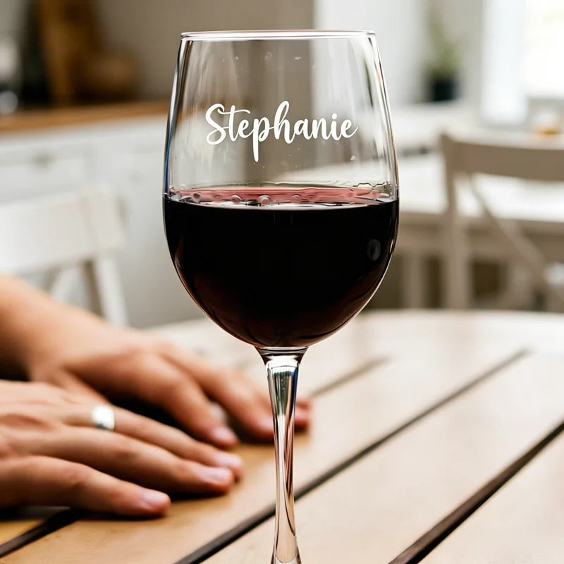 Personalised Wine Glasses Laser Engraving Custom Mr. and Mrs. Wine Glasses Gifts for Wife Couples Anniversary Christmas Wedding