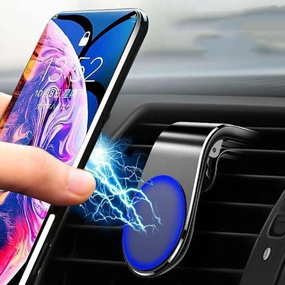 Magnetic Car Phone Holder High Stability Air Vent Clip Phones Stands Mount 360 Rotation Automotive Interior Accessories