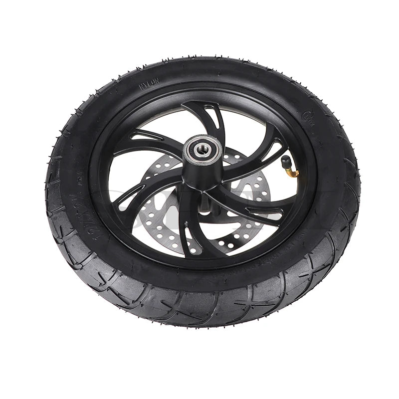 Electric Scooter 12 inch Inflatable Wheel E-bike Folding Bicycles 12 1/2X2 1/4 Tire Inner Tube Aluminum Rim 140mm Brake Disc Kit