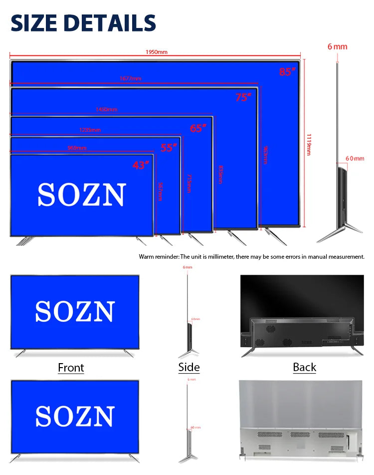 New 4k Ultra-clear Televisores De 75 Pulgadas Mueble Smart Television High Definition OLed Tv Televisores 75 Pulgadas Smart Tv
