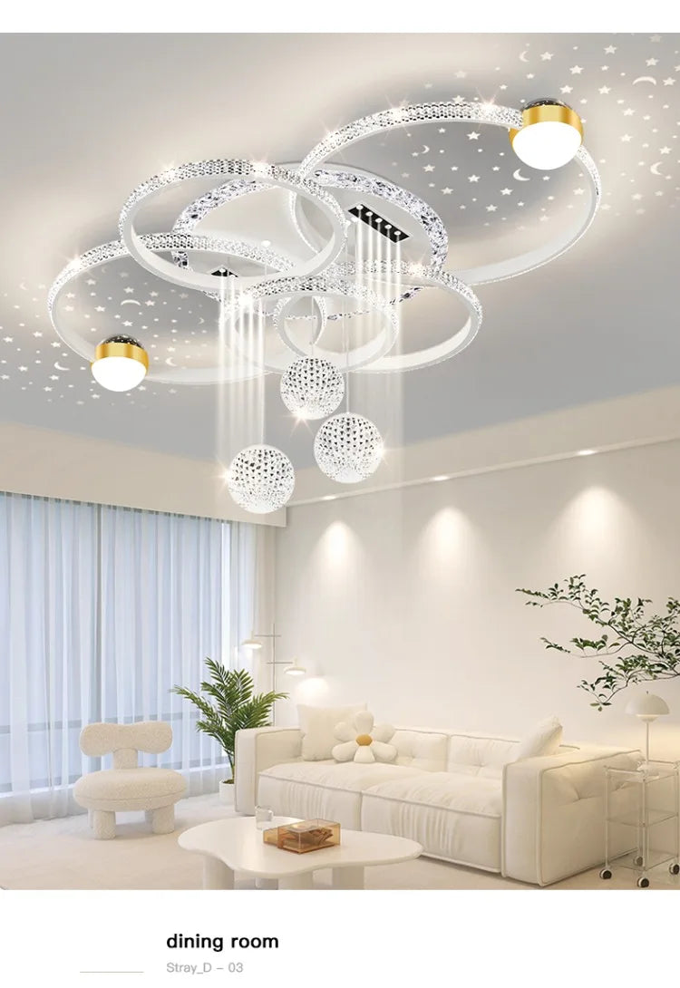 Modern LED Ceiling Light for Living Room Decor Pendant Light Interior Decoration Ceiling Luxury Chandelier Restaurant Lamp Villa