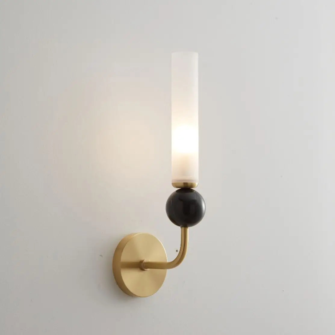 Modern modern wall lamp candle wall lamp copper base glass shade lighting decoration home for living room