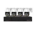 4 Channel 3MP/5MP Dome IP Camera Set with Two-Way Audio Rotating CCTV System, Waterproof 4K POE NVR Kit