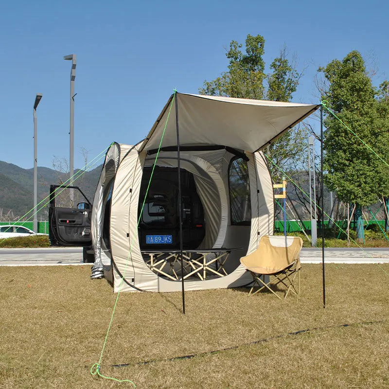 Car Tent trailer Tent, Car Tailgate Tent,Pop Up Car Rear Tent, SUV Tents Car Tents for Campers Multipurpose Truck Tent