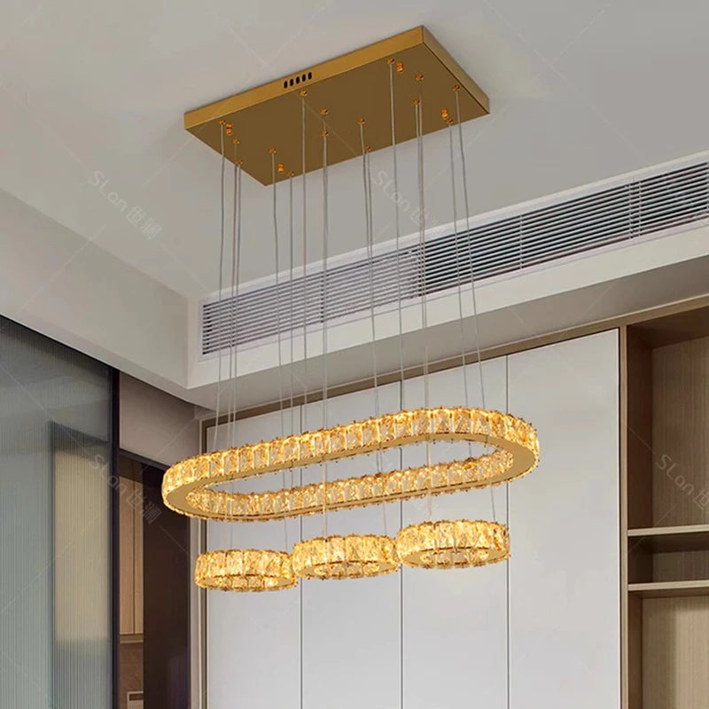Home Decorationpendant Lights, Luxury Crystal Living Room Chandelier, Dining Room Pendant Lamp, Ceiling Light, Indoor Lighting